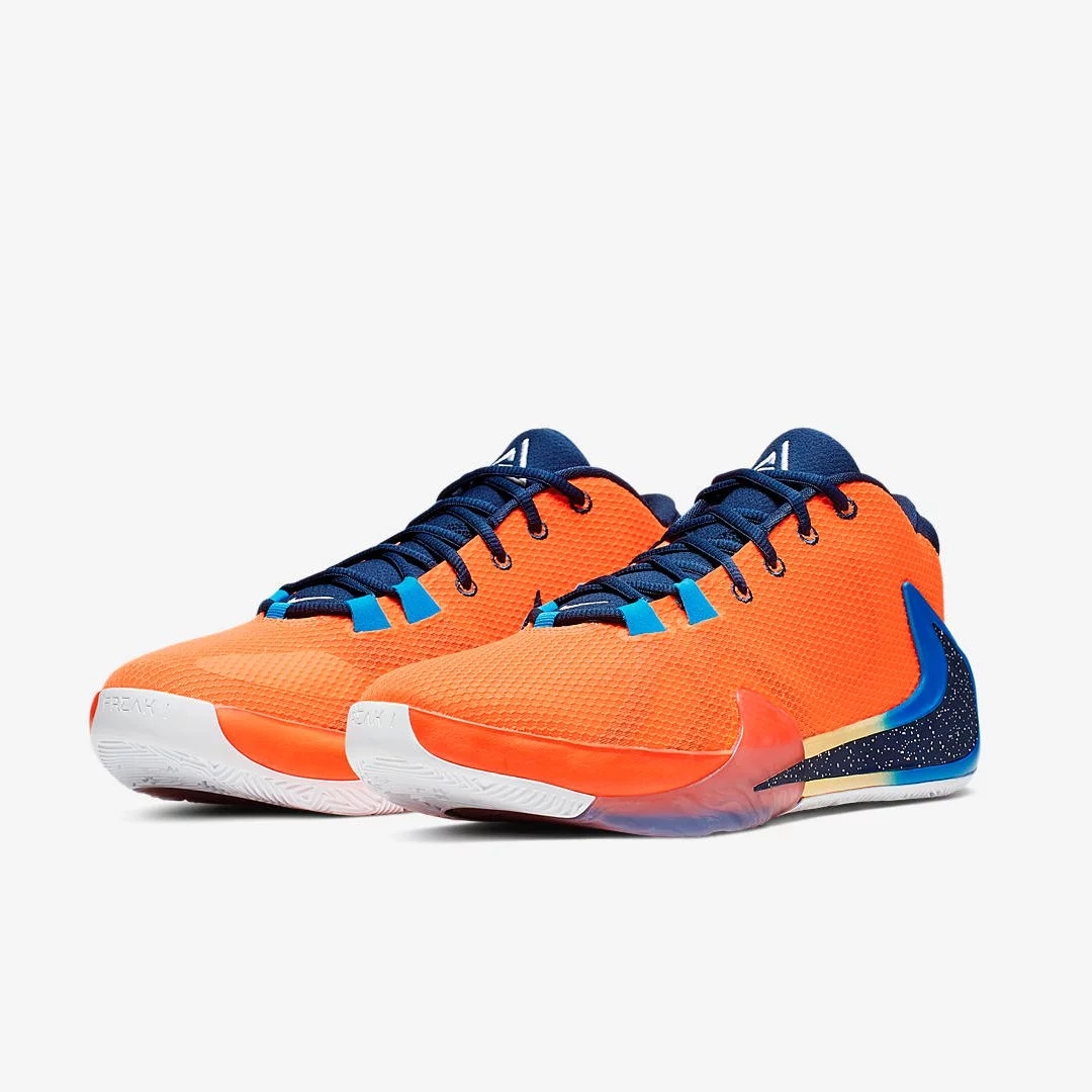 2019 Men Nike Zoom Freak I Orange Blue Black Shoes - Click Image to Close